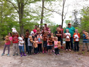 Happy Hunters with Ray Powell, Chapter president back center and Ricky Geotge, Youth Program Coordinator back left